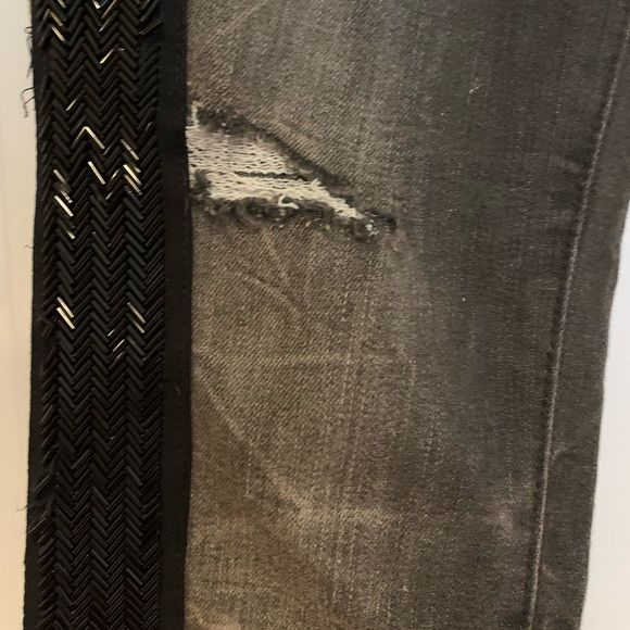 Free People Grey Embellished skinny jeans - Picture 6 of 12